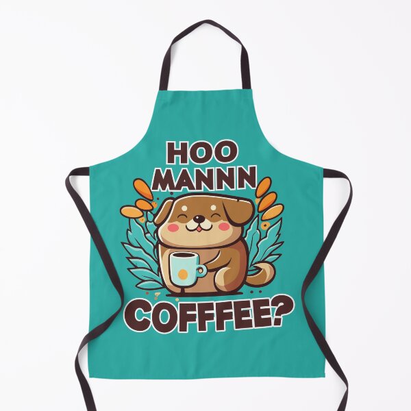 Item preview, Hoomann Cofffee?.. Cute litttle dog drinking coffee designed and sold by CooffeeeOrTeaaa.