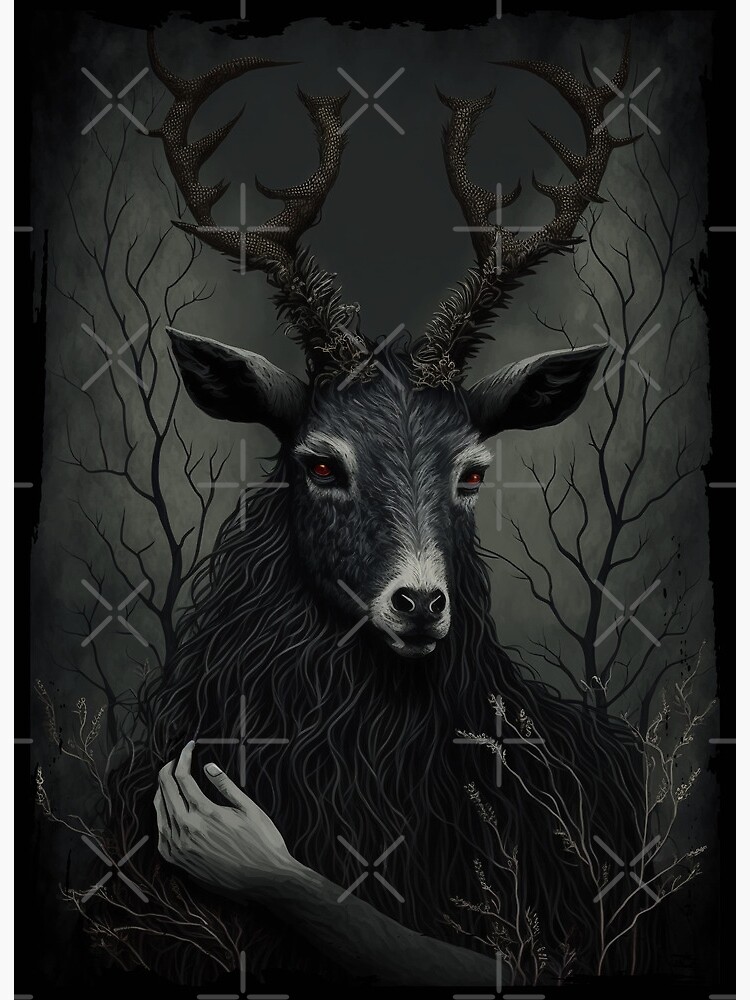 Nocturnal Gothic Deer Art Board Print For Sale By Enyr Redbubble