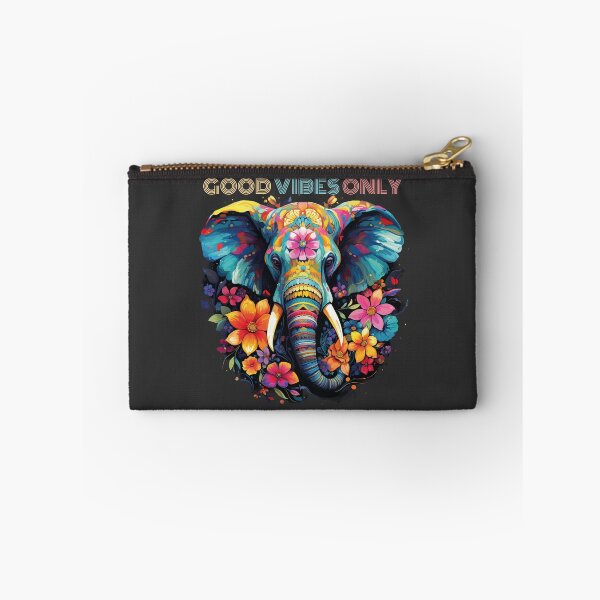 Item preview, Good vibes only - elephant head with flowers designed and sold by Capictures.