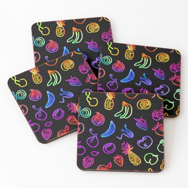 Item preview, Luminous Fruit Neon Pattern designed and sold by Health And Fitness Posts e-Store.