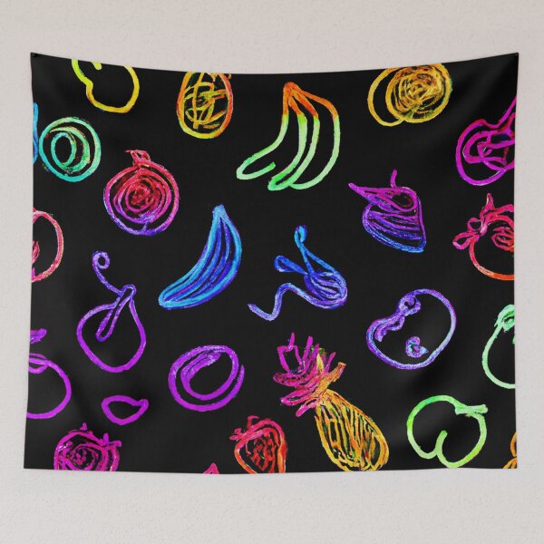 Item preview, Luminous Fruit Neon Pattern designed and sold by Health And Fitness Posts e-Store.