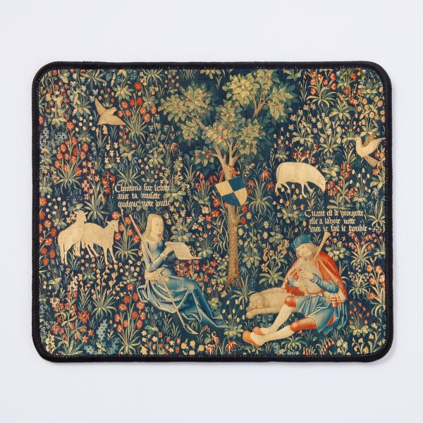Item preview, French medieval tapestry. shepherd and shepherdess designed and sold by likiska.