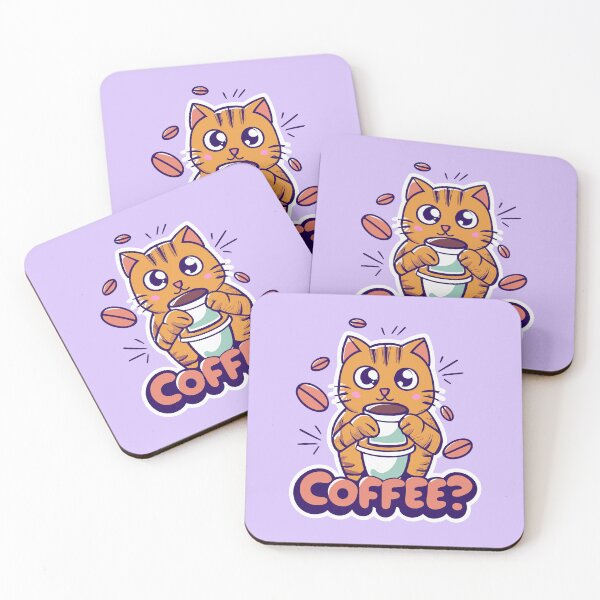 Item preview, Coffee?  Cute little cat asking to drink coffee designed and sold by CooffeeeOrTeaaa.
