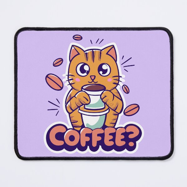 Item preview, Coffee?  Cute little cat asking to drink coffee designed and sold by CooffeeeOrTeaaa.
