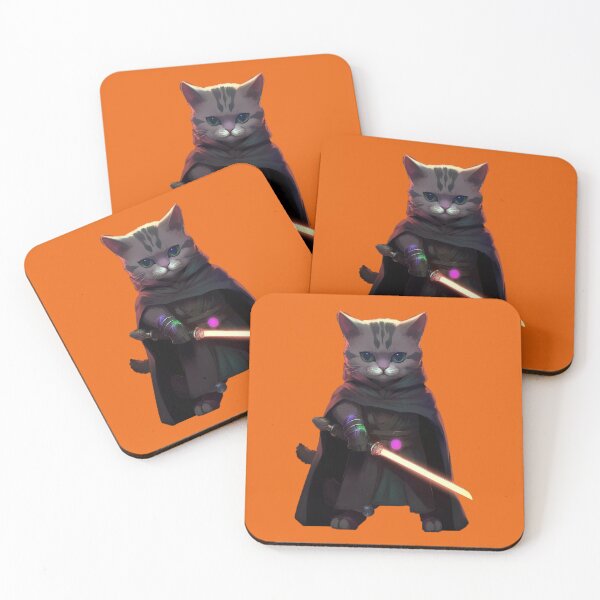 Item preview, Cool Cat with Lightsaber designed and sold by Cybronauts.