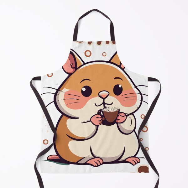 Item preview, Cute hamster drinking coffee with words "Hooman Cofffee?" designed and sold by CooffeeeOrTeaaa.