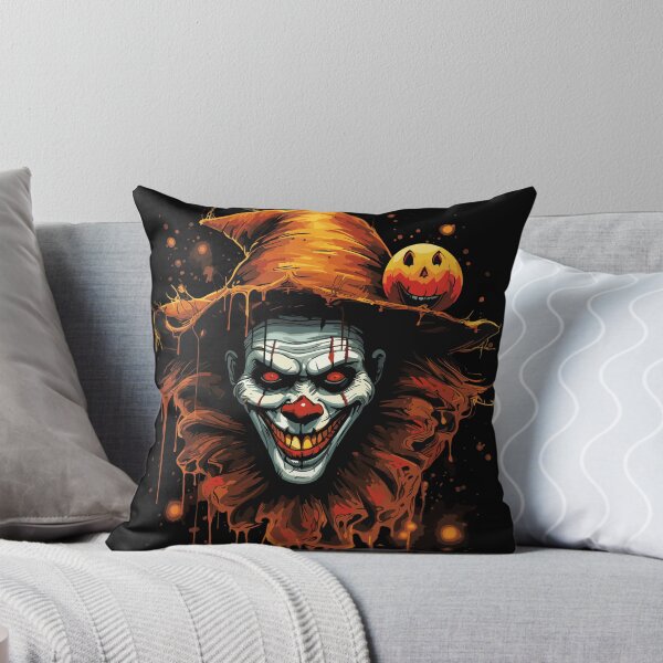 Item preview, Creepy Clown Halloween Design with Jack O'Lantern designed and sold by Lori Brown.