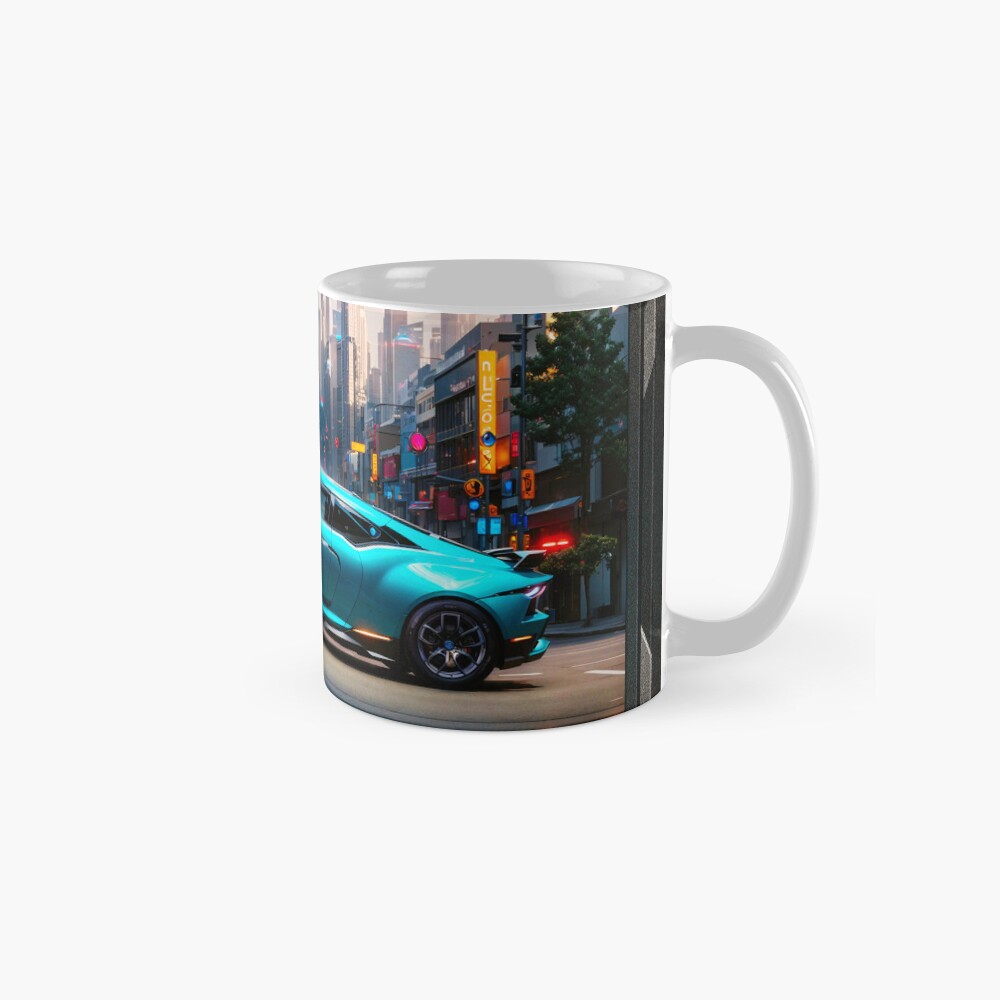 The Vernai AX33J Sports Coupe Alluring Fantasy AI Concept Art by Xzendor7 Decorative Mug