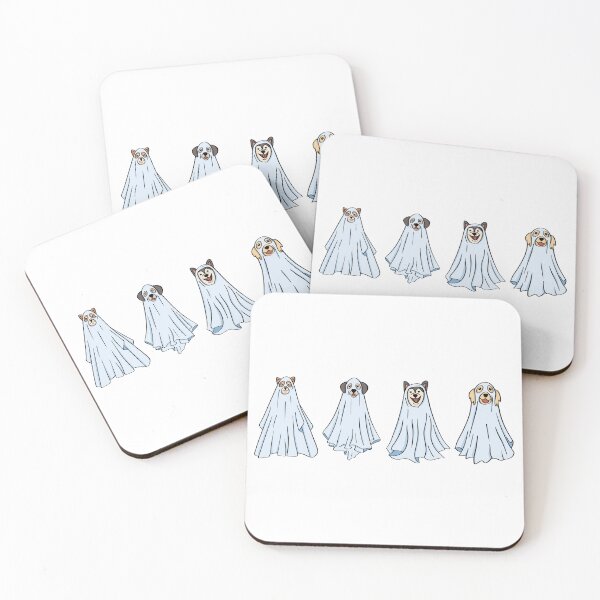 Item preview, Cute Ghost Dogs Halloween Party designed and sold by ArtByKattie.