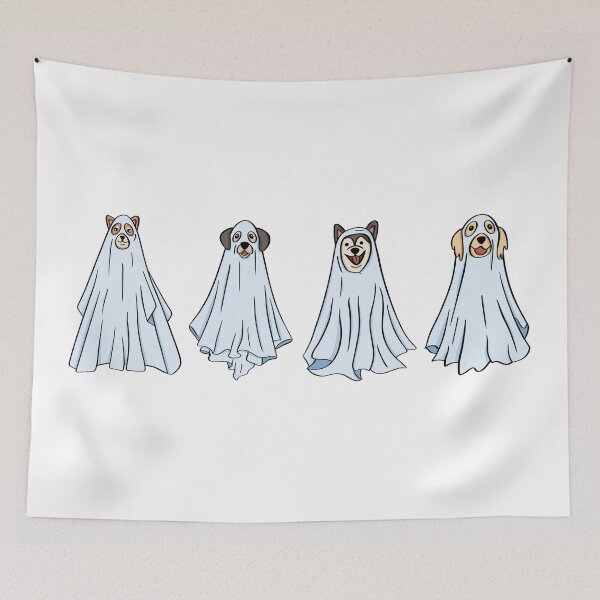 Item preview, Cute Ghost Dogs Halloween Party designed and sold by ArtByKattie.
