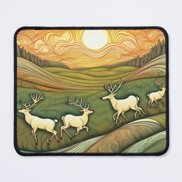 Item preview, White Reindeer in the meadow designed and sold by George Hutton Hunter.