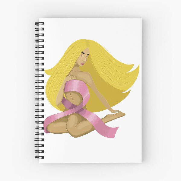 Item preview, Girl with pink ribbon - breast cancer symbol awareness designed and sold by Marina Yuldasheva (Sterina).