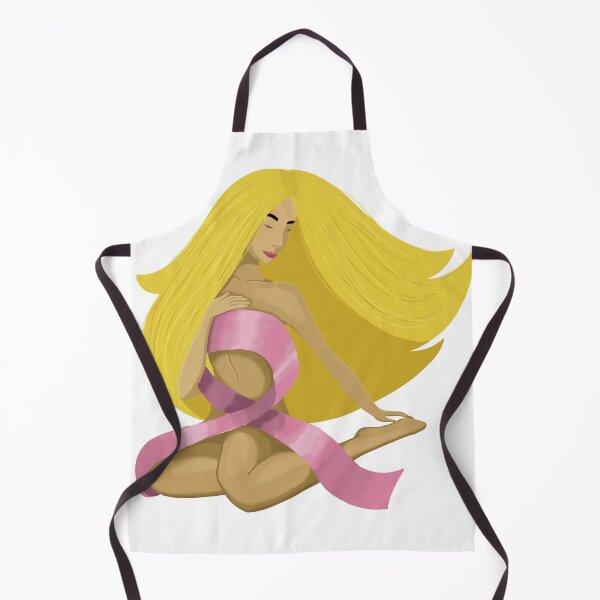 Item preview, Girl with pink ribbon - breast cancer symbol awareness designed and sold by Marina Yuldasheva (Sterina).