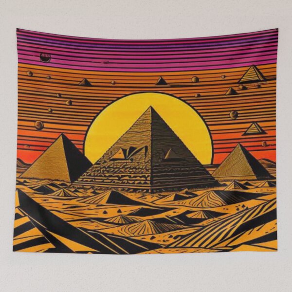 Item preview, Pyramids in the desert designed and sold by George Hutton Hunter.