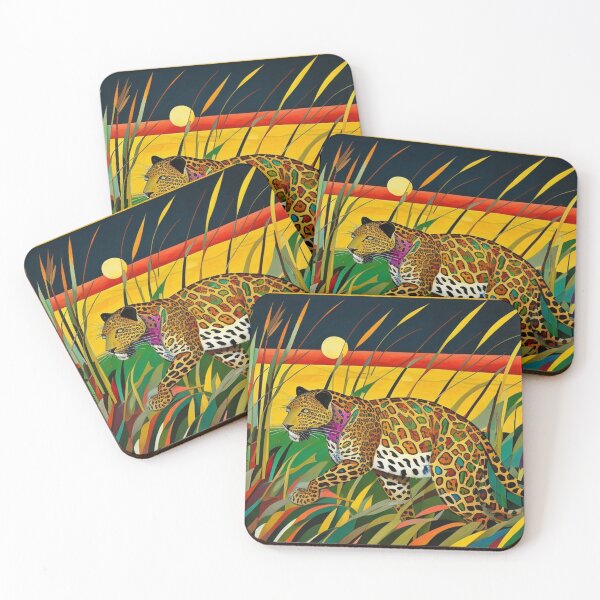 Item preview, Leopard prowling in the grass designed and sold by George Hutton Hunter.