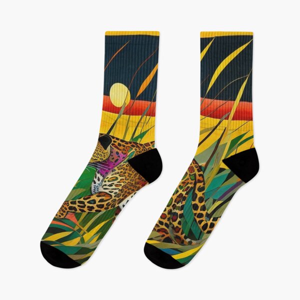 Item preview, Leopard prowling in the grass designed and sold by George Hutton Hunter.