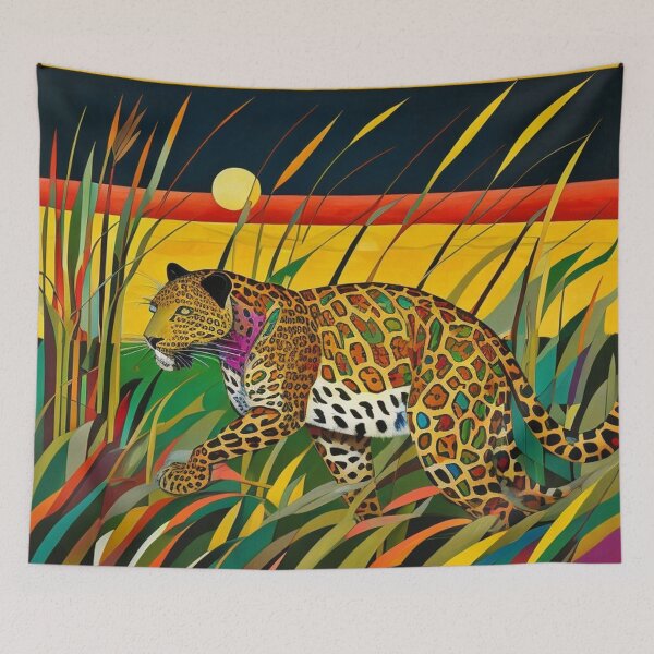 Item preview, Leopard prowling in the grass designed and sold by George Hutton Hunter.