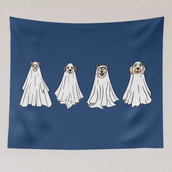 Item preview, Cute Ghost Dogs Halloween Party designed and sold by ArtByKattie.