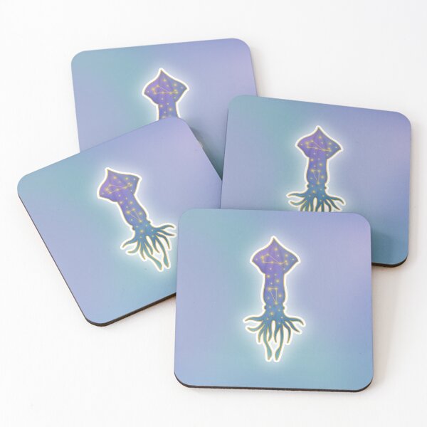 Item preview, Squid Star Constellation Watercolor with Backround designed and sold by Saltycurrent1.