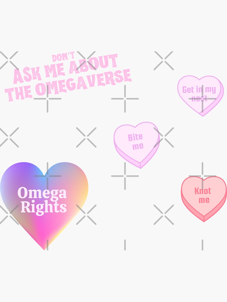 Omegaverse Sticker Pack Omega Alpha Beta Nest Knot Bite Me Sticker