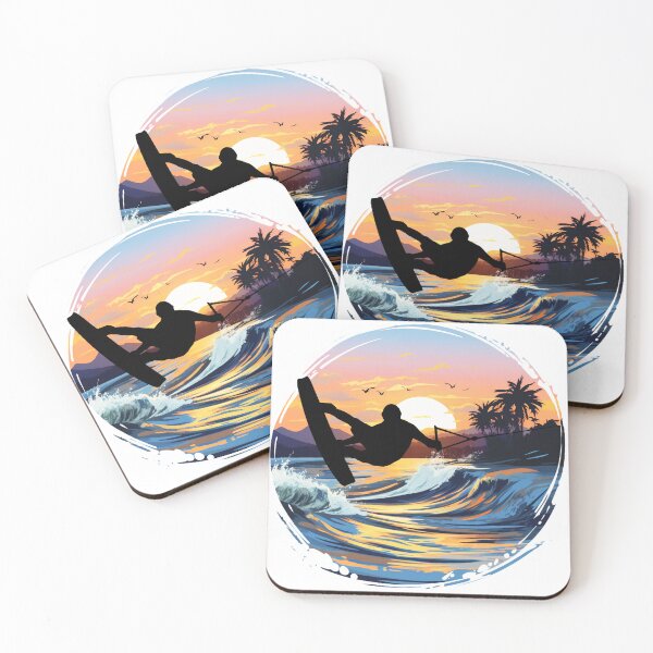 Item preview, Wakeboard on sunset designed and sold by Mikakujumi.