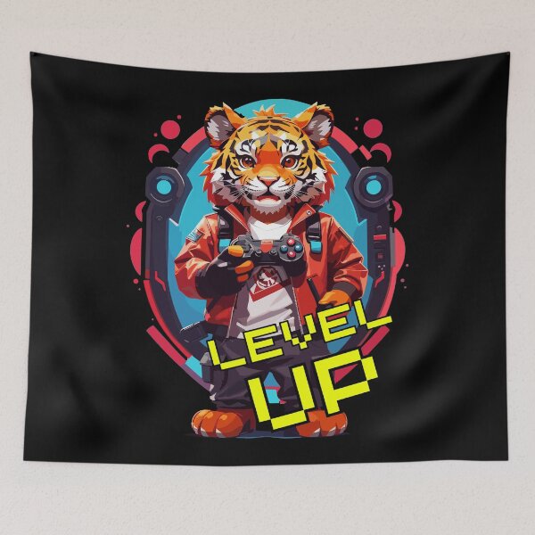 Item preview, Tiger Gamer Level Up  designed and sold by chatzous.