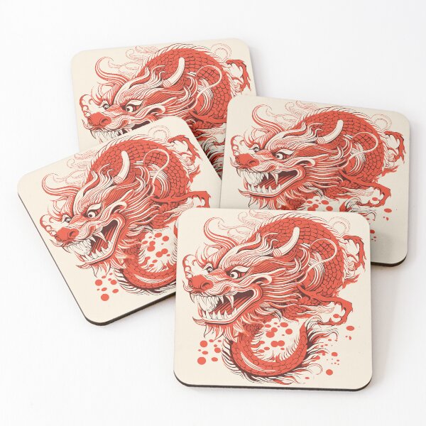 Item preview, Traditional Chinese Red Dragon - Chinese Dragon Head, Gift for Dragon Lover designed and sold by AITeeGenius.