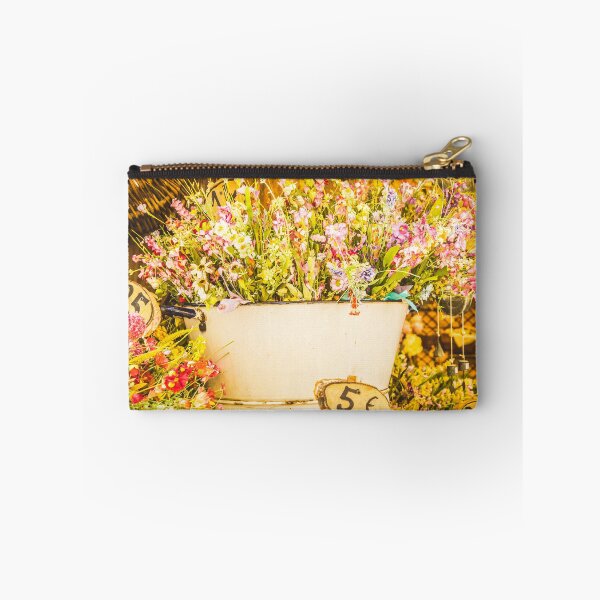 Item preview, Vintage flowers market on public street - retro cottagecore style. designed and sold by Paolo Modena Photography    -   Fine Italian Art.