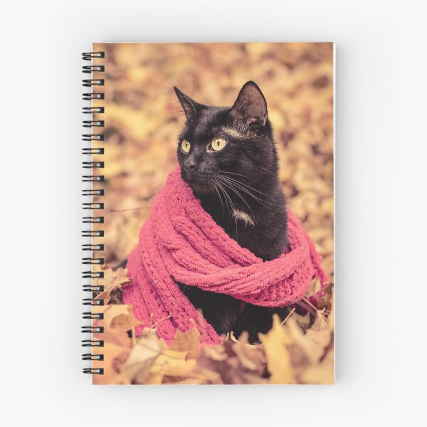 Item preview, Black Cat in a Pink Scarf designed and sold by KilkennyCat Art.