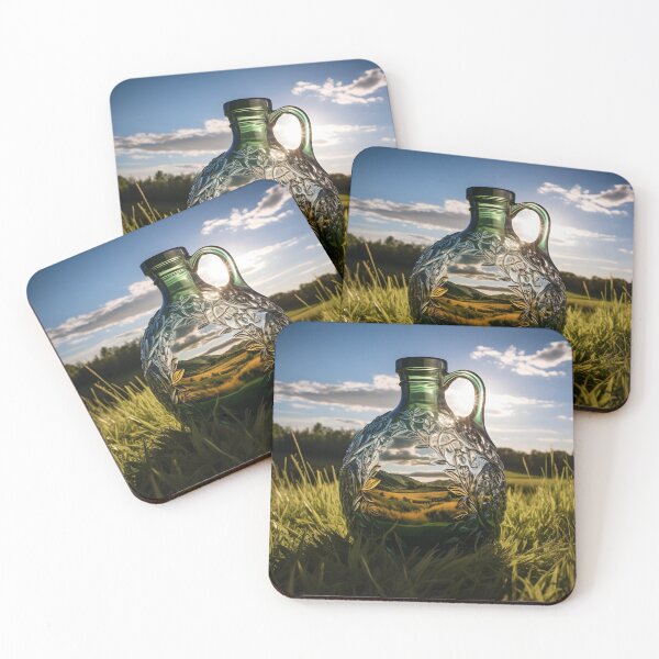 Item preview, Vintage decorative landscape bottle print designed and sold by dcrc.