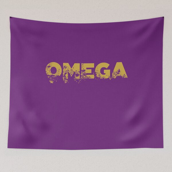 Item preview, Big Omega Que Dawg Royal Purple and Old Gold Grunge designed and sold by 7-Hills.