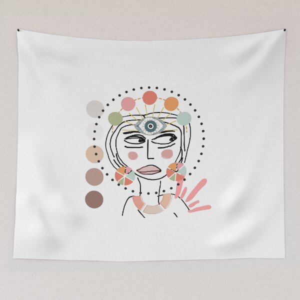 Item preview, Drawing of a girl with third eye designed and sold by DLGstudio.