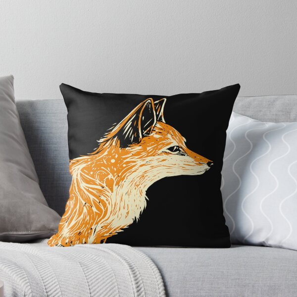Item preview, linocut fox designed and sold by kharma zero.