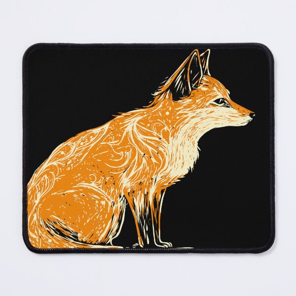 Item preview, linocut fox designed and sold by kharma zero.