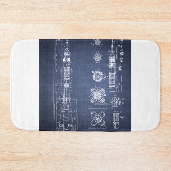 Item preview, Soyuz Blueprint in High Resolution (dark blue) designed and sold by samyr-amotta.
