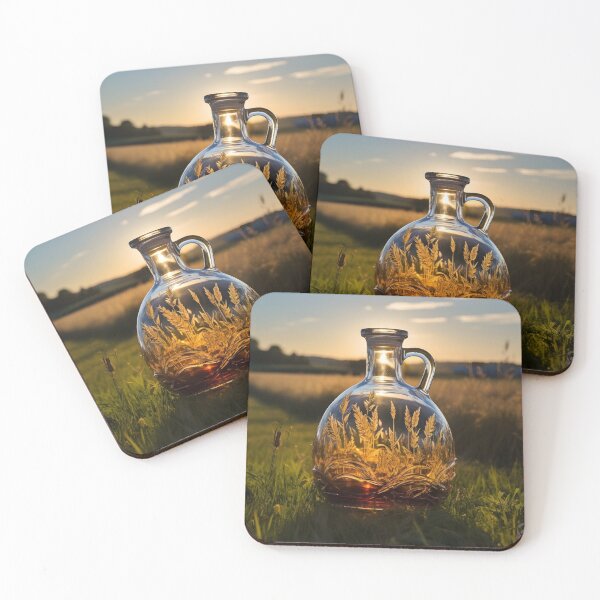 Item preview, vintage decorative landscape bottle print designed and sold by dcrc.