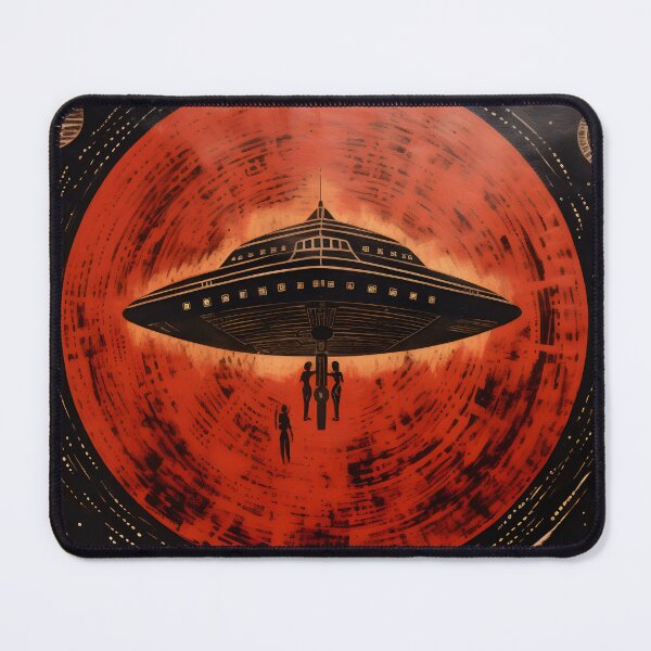 Item preview, Alien Flying Saucer Mural designed and sold by Je-we.
