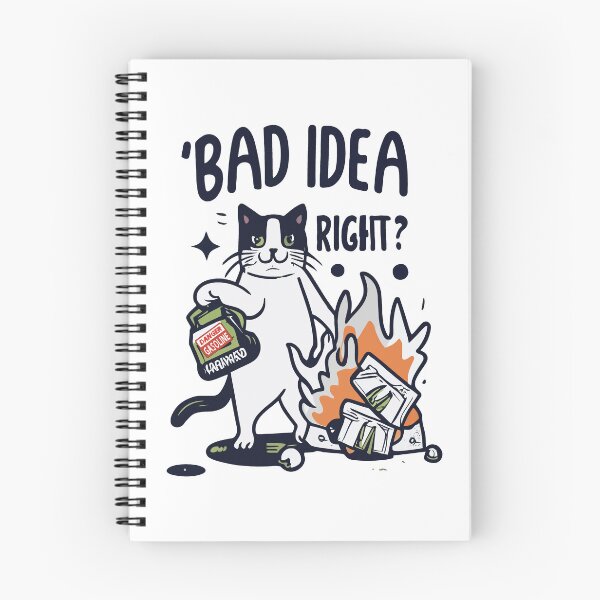Item preview, cat bad idea right? designed and sold by Koolzilla.