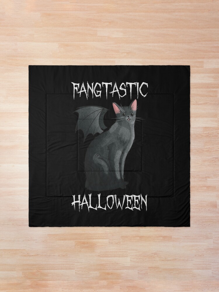 Thumbnail 1 of 6, Comforter, Fangtastic Halloween designed and sold by FelineEmporium.