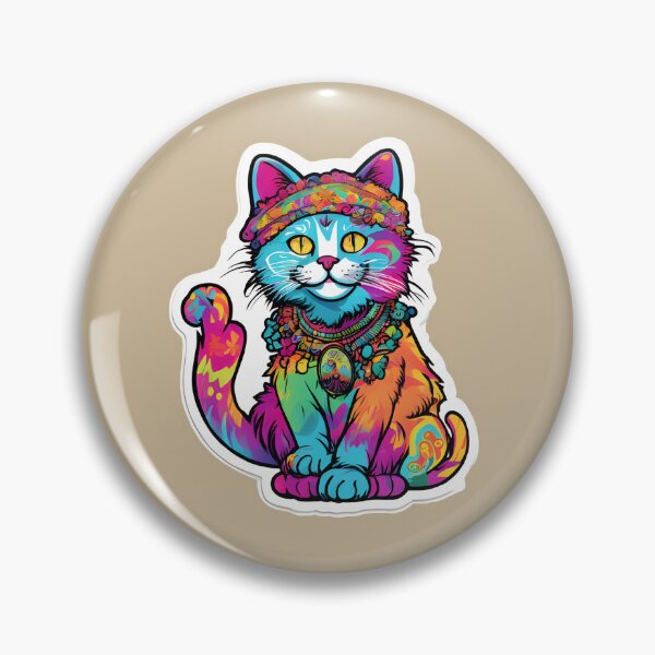Item preview, hippy cat designed and sold by SketchysDESIGNS.