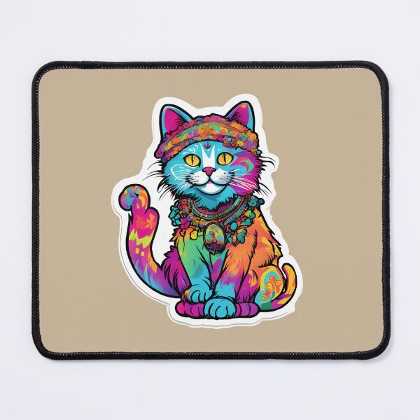 Item preview, hippy cat designed and sold by SketchysDESIGNS.