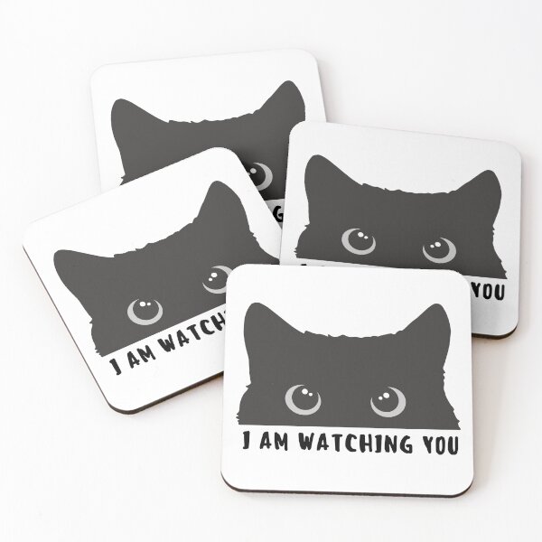 Item preview, I Am Watching You - Black Cat  designed and sold by sleepycharis.