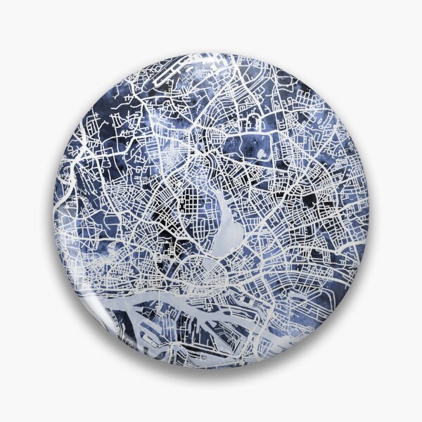 Item preview, Hamburg Germany City Map designed and sold by ArtPrints.