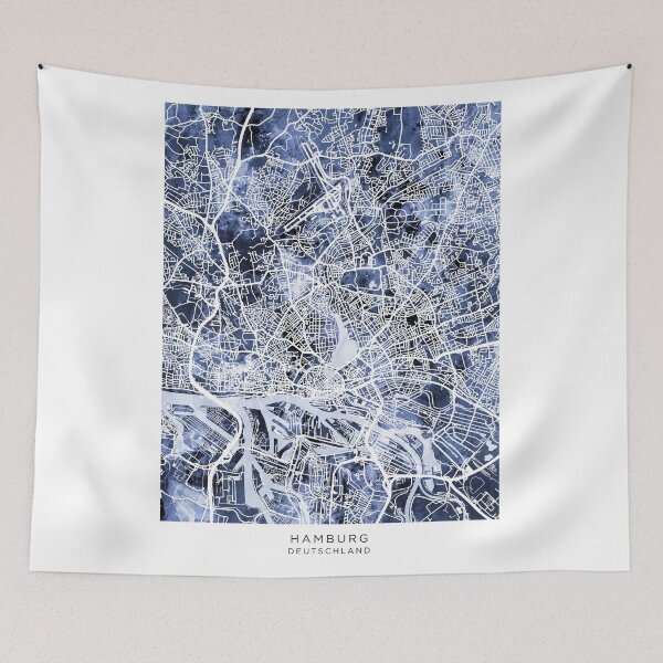 Item preview, Hamburg Germany City Map designed and sold by ArtPrints.