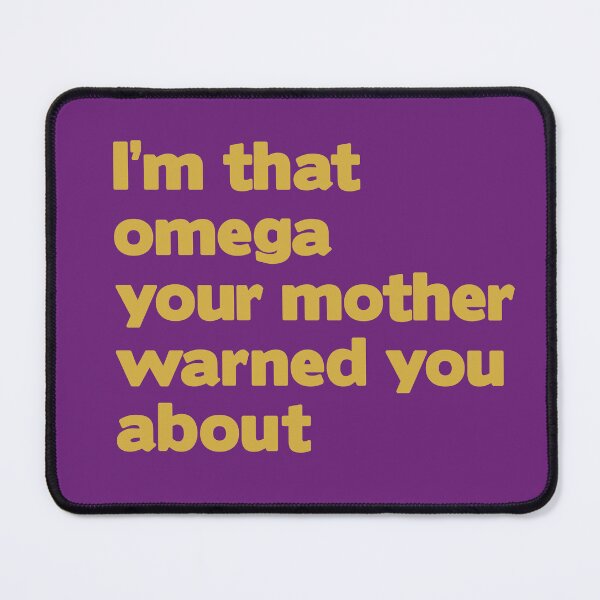 Item preview, Big Omega Que Dawg Royal Purple and Old Gold Warning designed and sold by 7-Hills.