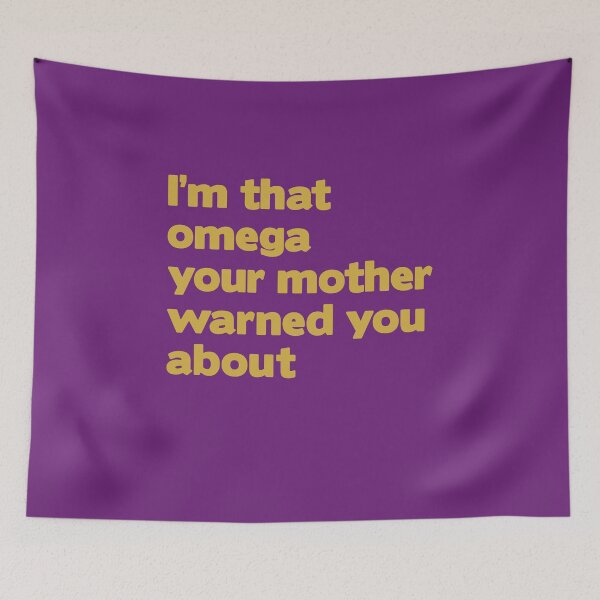 Item preview, Big Omega Que Dawg Royal Purple and Old Gold Warning designed and sold by 7-Hills.