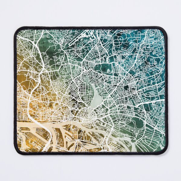 Item preview, Hamburg Germany City Map designed and sold by ArtPrints.