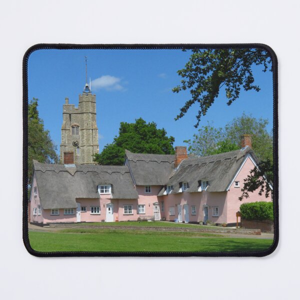 Item preview, St Mary's Church & Thatched Cottages, Cavendish designed and sold by wiggyofipswich.