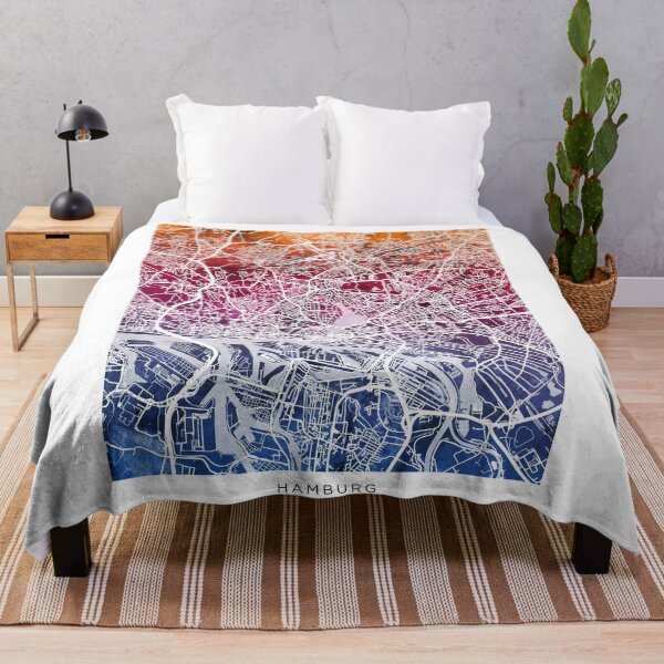 Item preview, Hamburg Germany City Map designed and sold by ArtPrints.