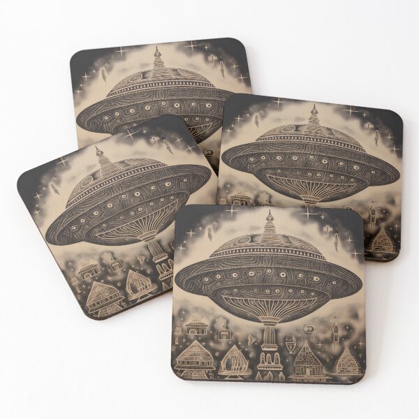 Item preview, Alien Flying Saucer Mural designed and sold by Je-we.